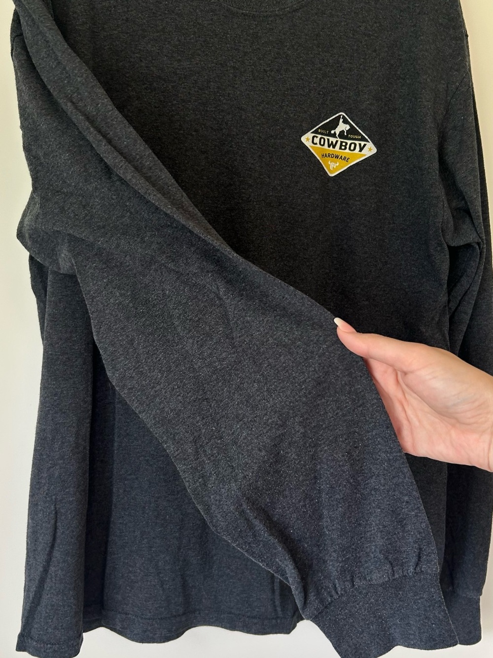 Cowboy Hardware Men's Charcoal Crewneck Sweater
